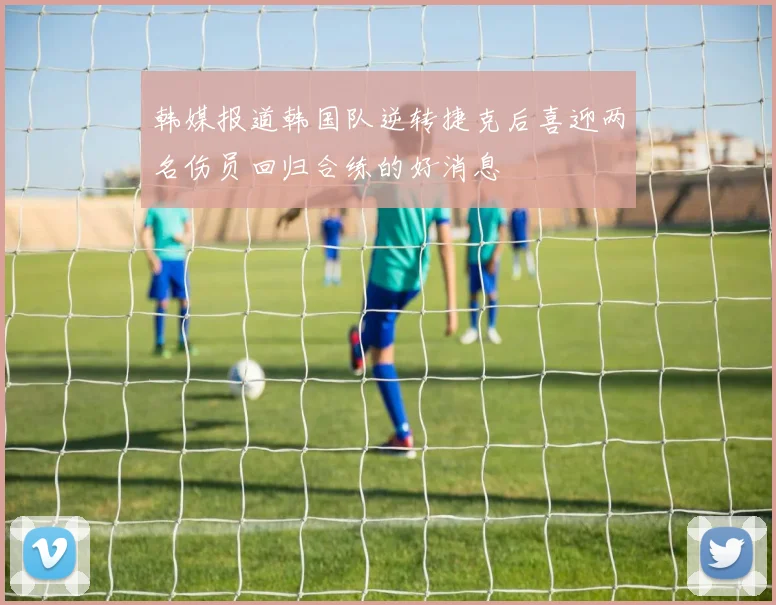韩媒报道韩国队逆转捷克后喜迎两名伤员回归合练的好消息